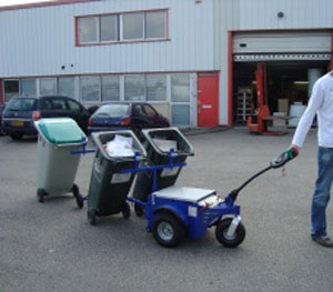 Système de traction pour 2 poubelles à 2 roues